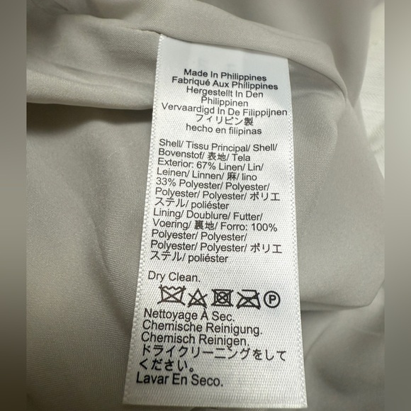 J Crew $118 'Kate' Woman's 6P Flax Capri Linen Blend Lined Tan Pant Summer - Picture 4 of 9